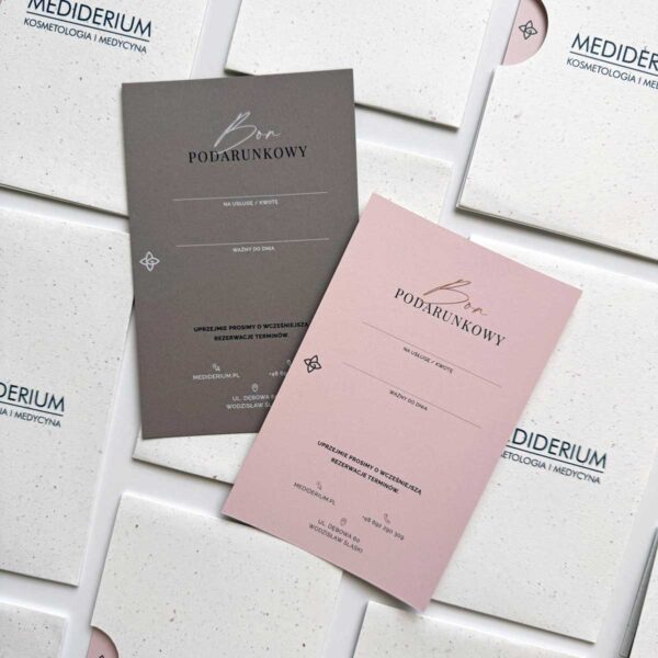 Bon podarunkowy / voucher - wiele wariantów kolorystycznych